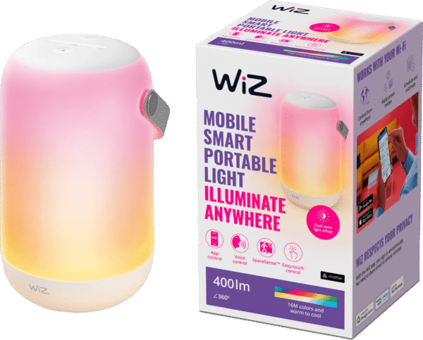 WiZ Draagbare tafellamp - Slimme LED-Verlichting - Gekleurd