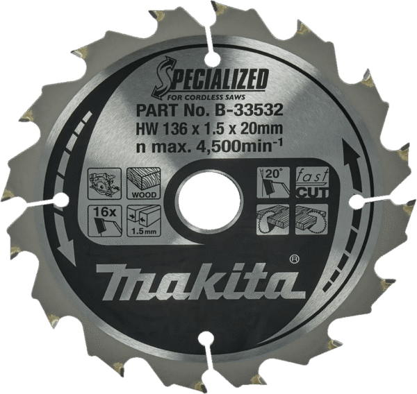 Makita Cirkelzaagblad Hout Specialized 136x20x1