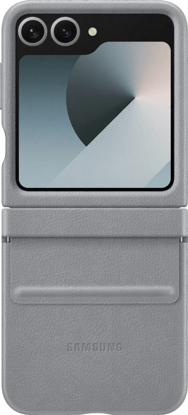 Samsung Galaxy Z Flip 6 Back Cover Kunstleer Grijs