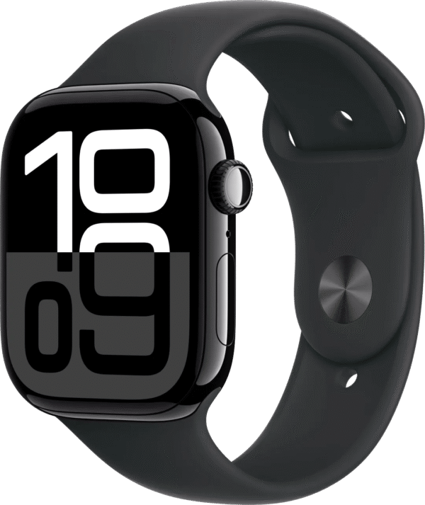 Apple Watch Series 10 4G 46mm Zwart Sportband S/M
