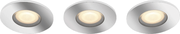 Philips Hue Adore badkamerinbouwspot White Ambiance - rond - Chroom 3-pack + dimmer