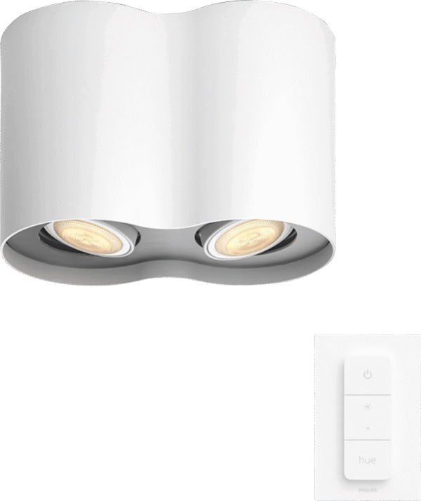 Philips Hue Pillar Opbouwspot White Ambiance - Wit - 2-spots + Dimmer
