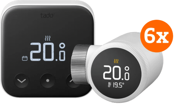 Tado Slimme Thermostaat X Startpakket Draadloos + 6 Radiatorknoppen