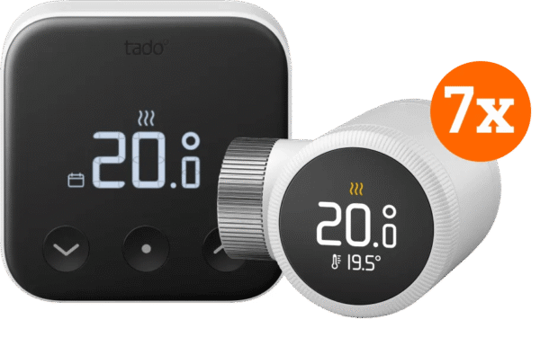Tado Slimme Thermostaat X Startpakket Draadloos + 7 Radiatorknoppen