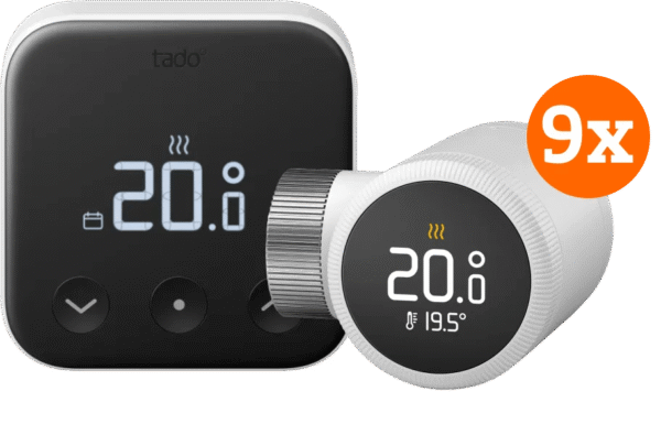 Tado Slimme Thermostaat X Startpakket Draadloos + 9 Radiatorknoppen