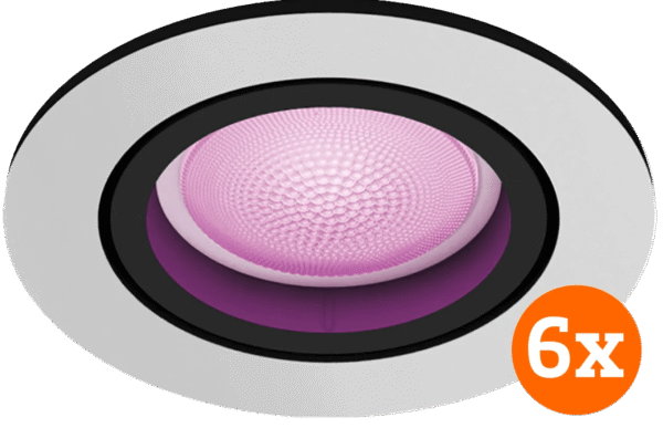 Philips Hue Centura inbouwspot White and Color - rond - Aluminium - 6-pack
