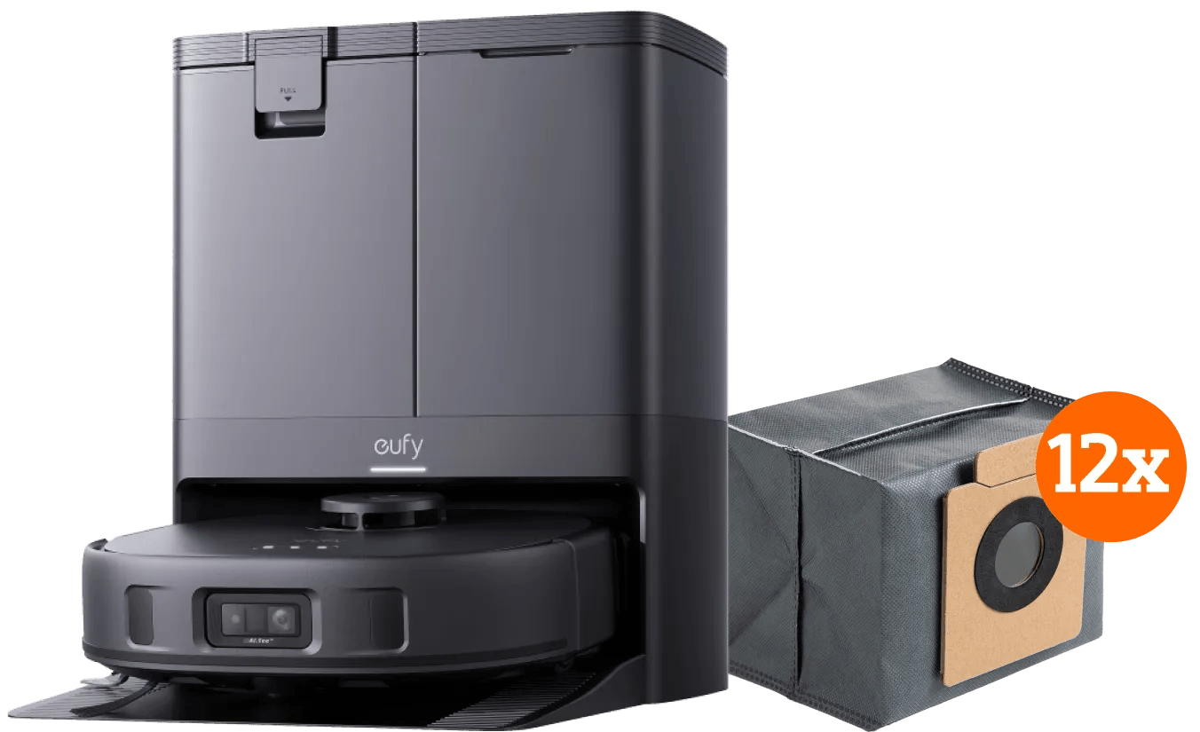 Eufy x10 pro omni + 12 stofzakken 1 Eufy x10 pro omni + 12 stofzakken