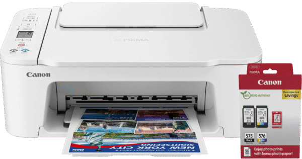 Canon PIXMA TS3751i + 1 set extra cartridges + fotopapier