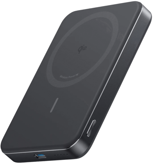 Anker MagGo Slim Draadloze Powerbank met MagSafe en Qi2 10.000 mAh met Snelladen Zwart