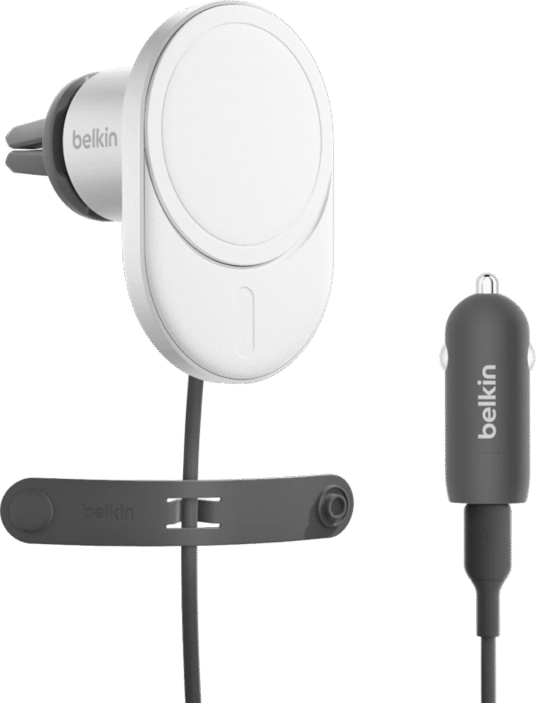 Belkin Telefoonhouder Auto Luchtrooster met MagSafe en Qi2 Opladen Zilver