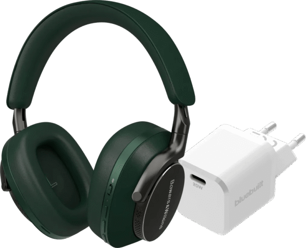 Bowers & Wilkins Px8 Groen + BlueBuilt Power Delivery Oplader met Usb C Poort 20W Wit