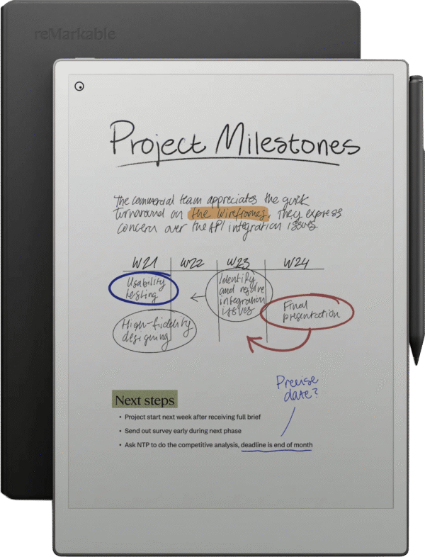 reMarkable Paper Pro met Book Case Leer Zwart