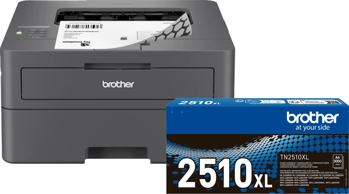 Brother hl-l2400dwe + 1 extra zwarte xl toner 1 Brother hl-l2400dwe + 1 extra zwarte xl toner