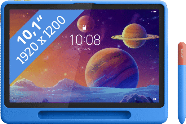 Lenovo Tab 64GB Wifi Grijs met Kids Cover en Stylus