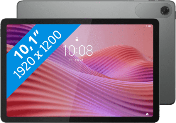 Lenovo Tab 64GB Wifi + 4G Grijs met Transparante Back Cover