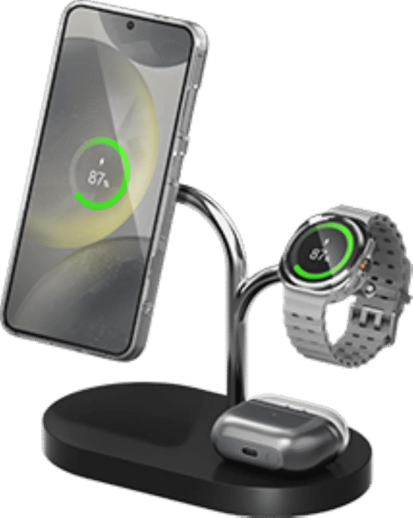 Samsung Trio Draadloze Oplader 15W Zwart met Qi2