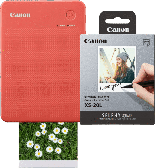 Canon SELPHY QX20 Rood + Canon papier XS-20L (20 stuks)