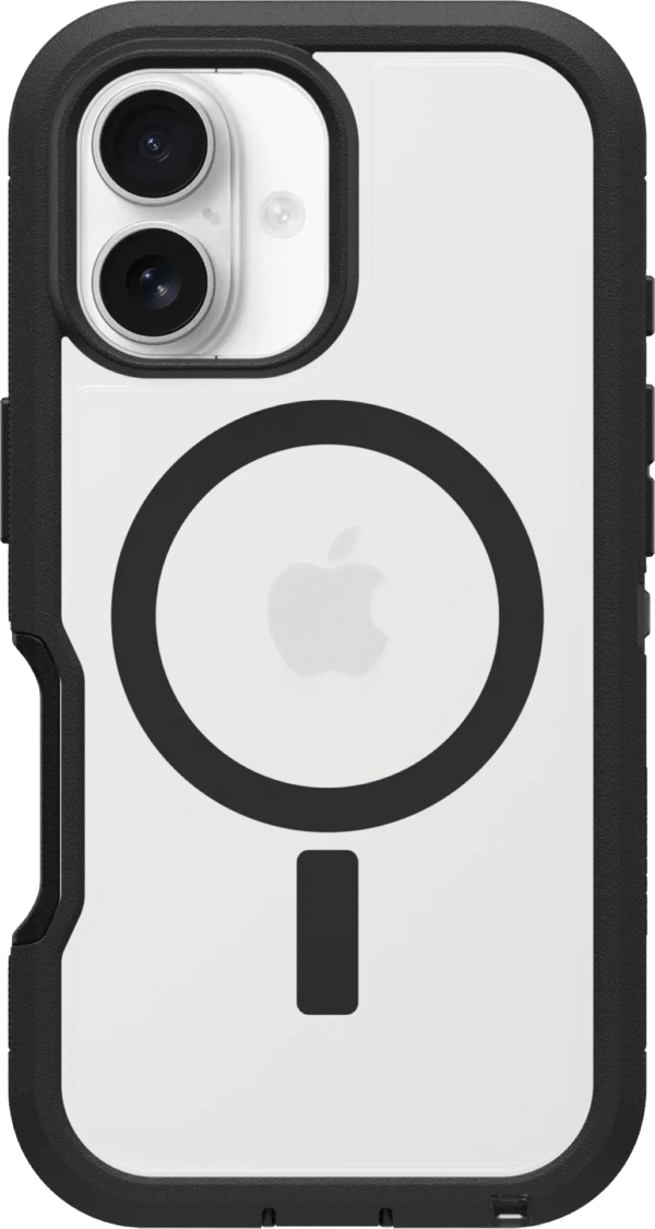 Otterbox Defender XT iPhone 16 Back Cover met MagSafe Magneet Transparant met Zwarte Rand
