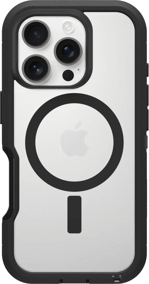Otterbox Defender XT iPhone 16 Pro Back Cover met MagSafe Magneet Transparant Zwarte Rand