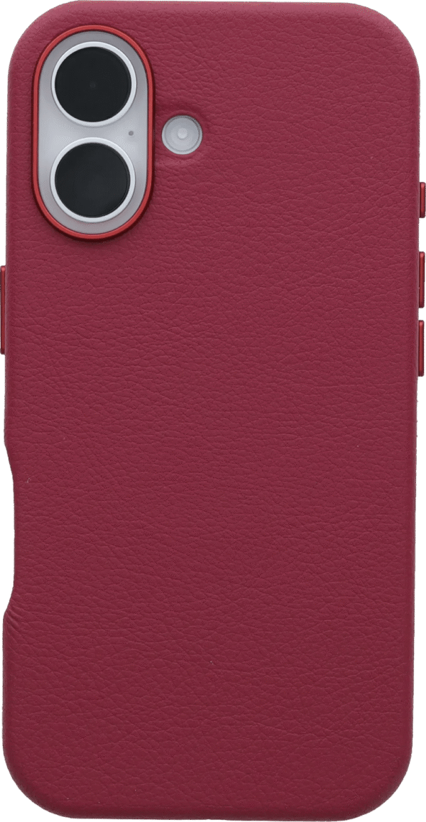 Otterbox Symmetry Apple iPhone 16 Back Cover met MagSafe Magneet Leer Rood