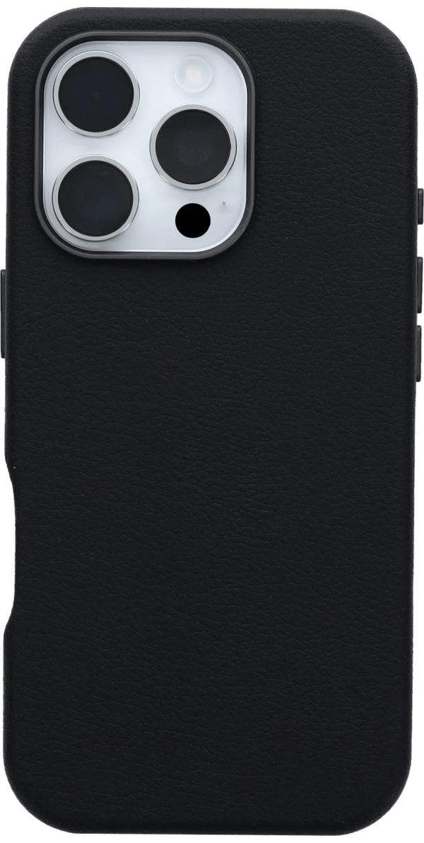 Otterbox Symmetry Apple iPhone 16 Back Cover met MagSafe Magneet Leer Zwart