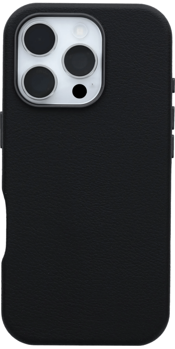 Otterbox Symmetry Apple iPhone 16 Pro Back Cover met MagSafe Magneet Leer Zwart