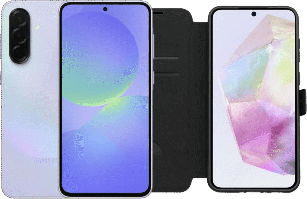Samsung Galaxy A36 256GB Paars 5G + BlueBuilt Book Case Zwart