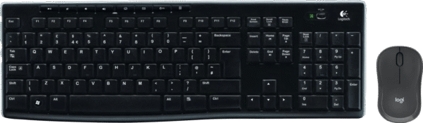 Logitech K270 Draadloos Toetsenbord QWERTY + Logitech M240 Silent Draadloze Muis Zwart