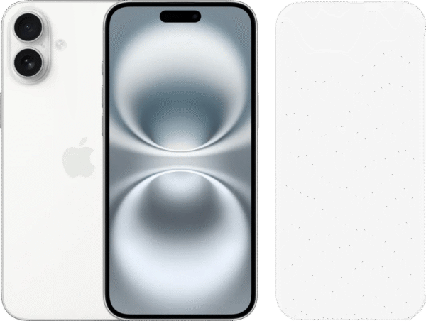 Apple iPhone 16 Plus 128GB Wit + BlueBuilt Screenprotector Glas