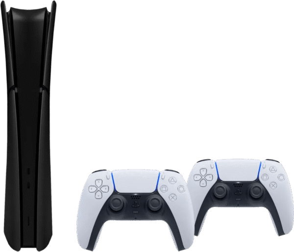 PlayStation 5 Slim Digital Edition + Covers Zwart + Extra Controller Wit