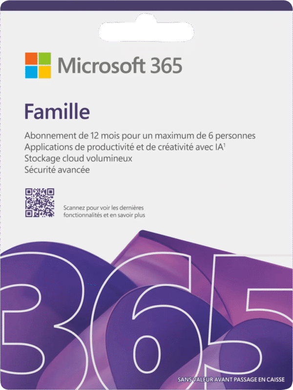 Microsoft 365 Family FR Abonnement 1 jaar