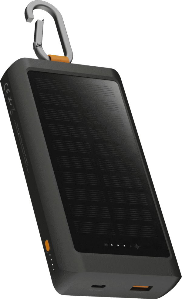 Xtorm Go 2 Solar Power Bank 10.000 mAh met Snelladen en Zaklamp Zwart