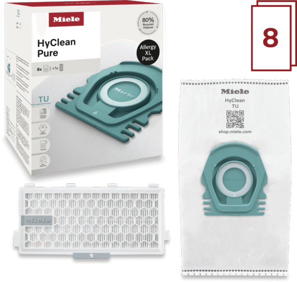 Miele Stofzuigerzakken HyClean Pure TU XL-Pack (8 stuks)