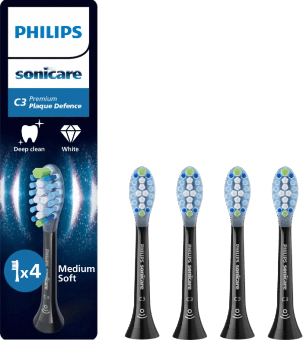 Philips Sonicare Premium Plaque Defense HX9044/88 Zwart (4 stuks)