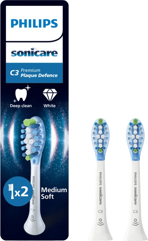 Philips Sonicare Premium Plaque Defense HX9042/87 Wit (2 stuks)