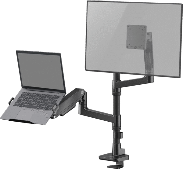 ACT AC8341 Monitorarm 49 inch met gasveer voor 1 monitor met laptophouder