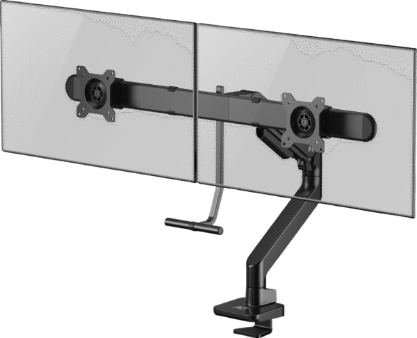 ACT AC8344 Monitorarm 32 inch met gasveer en crossbar voor 2 monitoren