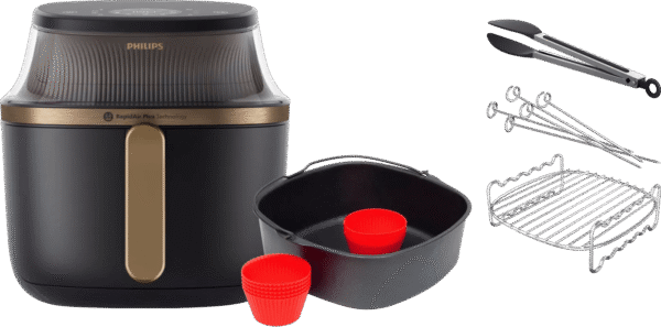 Philips Airfryer XL 3000 Serie NA332/00 + Dubbellaagse kookset + Bakmeesterset