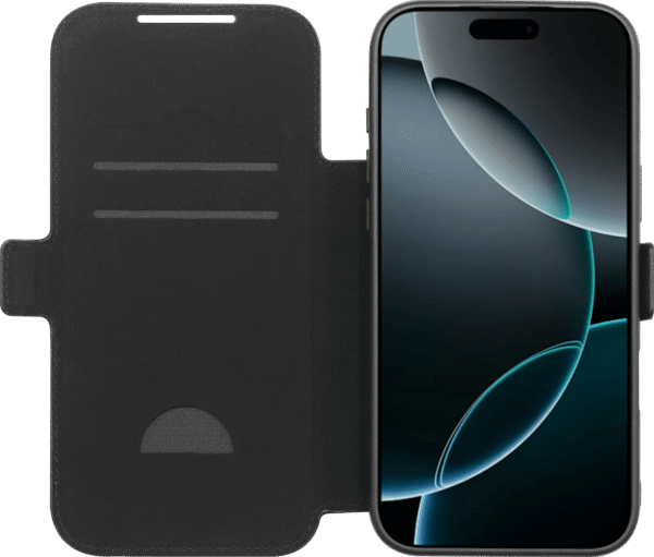 BlueBuilt Apple iPhone 17 Pro Max Book Case Leer Zwart