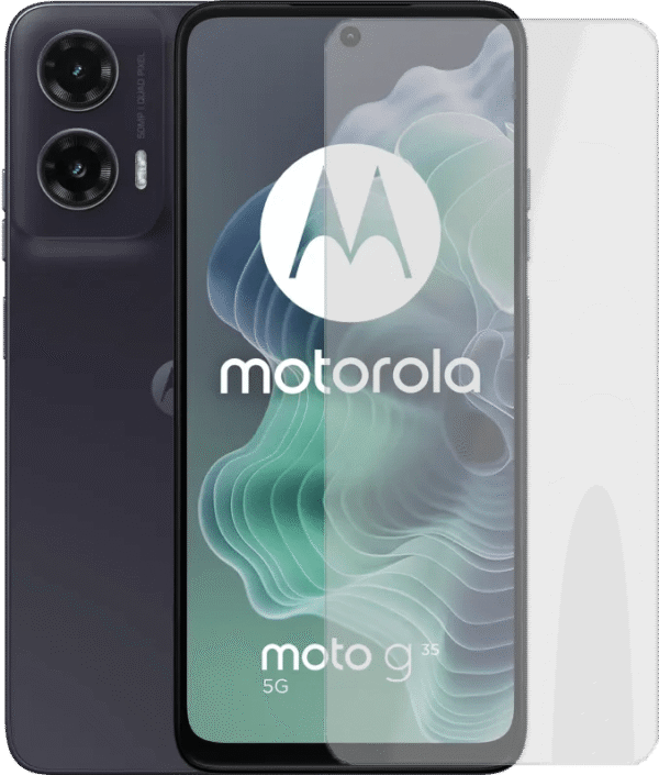 Motorola Moto G35 128GB Zwart 5G + Just in Case Tempered Glass Screenprotector