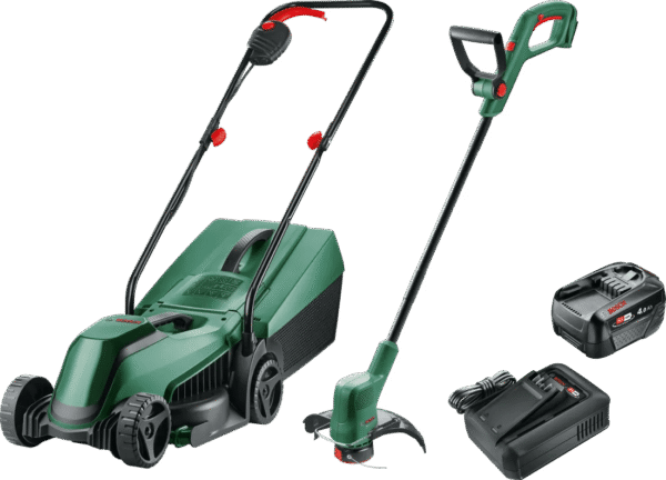 Bosch EasyMower 18V-32-200 + Bosch Easygrasscut 18 + Bosch Starterset 18V 4