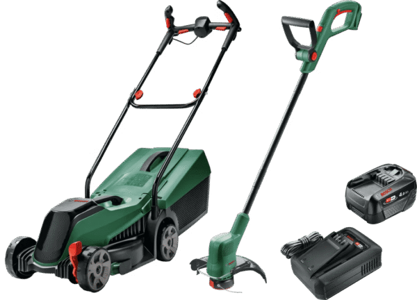 Bosch CityMower 18V-32 + Bosch Easygrasscut 18 (zonder accu) + Bosch Starterset 18V 4