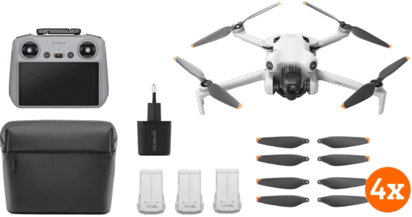 DJI Mini 4 Pro Fly More Combo + BlueBuilt Oplader