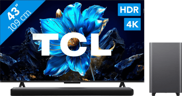 TCL 43" QLED P71K 4K (2025) + TCL S55H 2.1 Soundbar