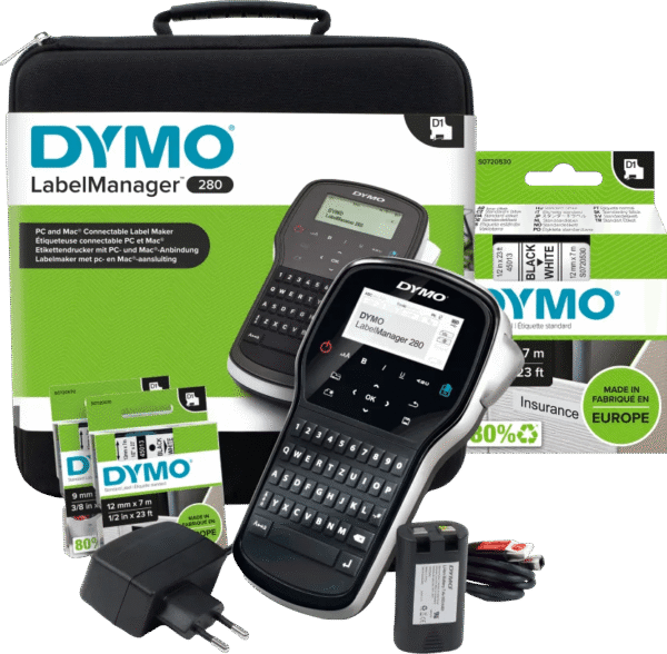 DYMO LabelManager 280 Case Kit Qwerty + 1 extra label
