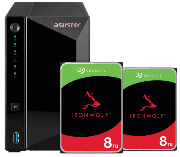 ASUSTOR AS3302T v2 + Seagate Ironwolf 16TB (2x8TB)