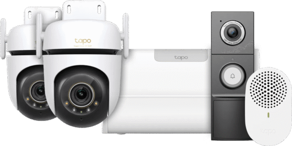 TP-Link Tapo C530WS Duo Pack + H500 Smart HomeBase + D235 Smart Battery & Wired Doorbell