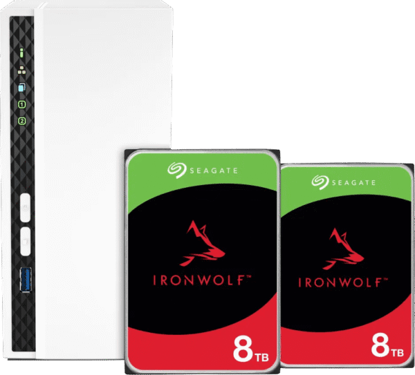 QNAP TS-233 + Seagate Ironwolf 8TB Duo pack