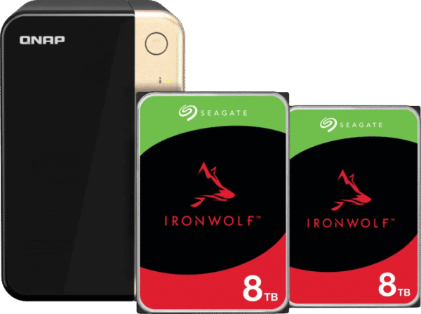 QNAP TS-264-8G + Seagate Ironwolf 8TB Duo pack