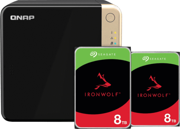 QNAP TS-464-8G + Seagate Ironwolf 16TB (2x8TB)